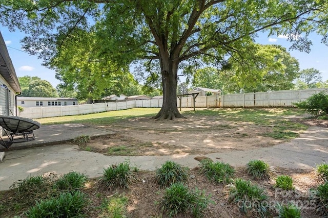 135 Mcshag Dr, Kannapolis, NC 28081 - view of yard with a fenced backyard and a patio area