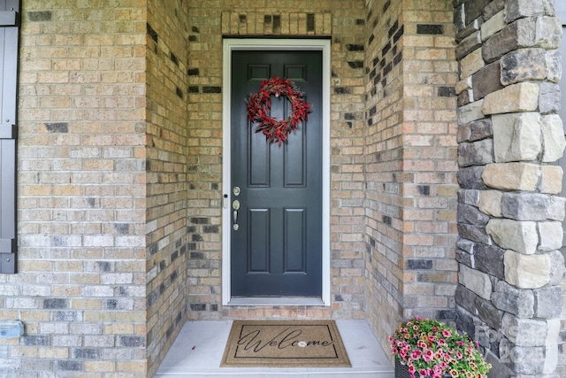 1004 Princesa Dr, Matthews, NC 28104 - property entrance with brick siding