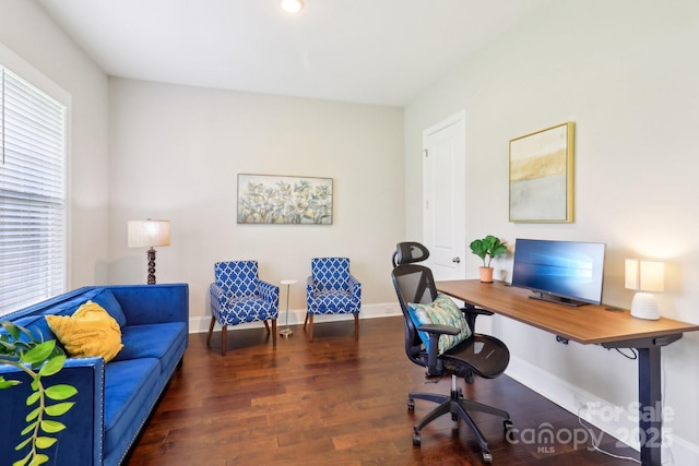 1004 Princesa Dr, Matthews, NC 28104 - office space featuring baseboards and wood finished floors