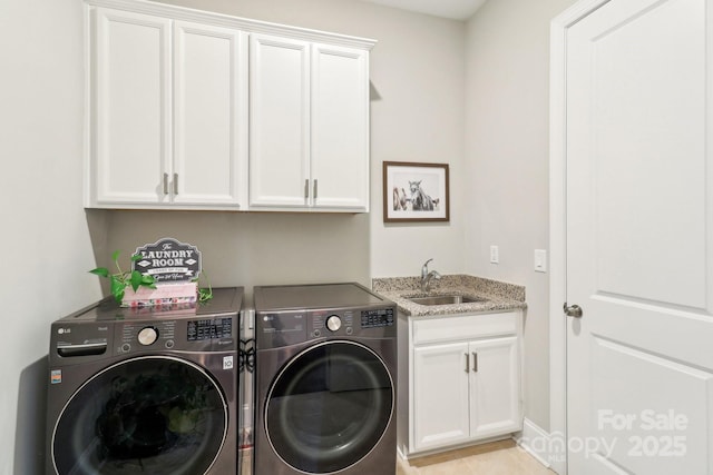 1004 Princesa Dr, Matthews, NC 28104 - washroom featuring separate washer and dryer and cabinet space