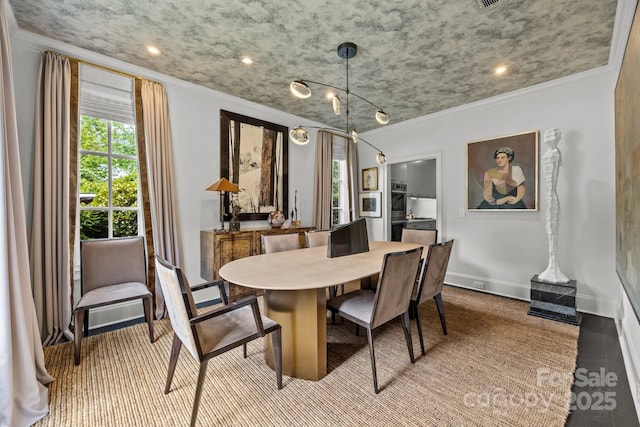 1550 High St, Charlotte, NC 28211 - dining room with baseboards and ornamental molding