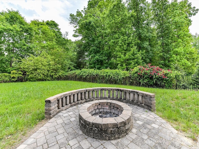 2369 Baxter Pl SE, Concord, NC 28025 - view of patio / terrace featuring a fire pit