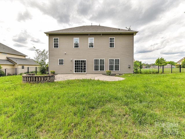 2369 Baxter Pl SE, Concord, NC 28025 - back of house featuring a patio, a fenced backyard, and a yard