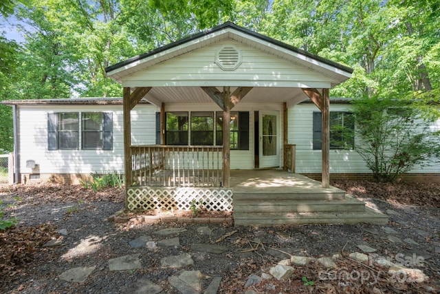 351 Fletcher Rd, Union Grove, NC 28689 - view of front of home with a porch and crawl space