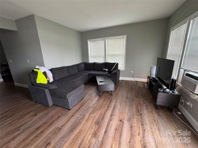 81 Academy Ave NW, Concord, NC 28025 - living area featuring wood finished floors and baseboards