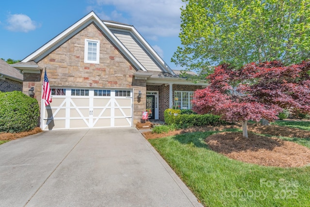 11008 Round Rock Rd, Charlotte, NC 28277 - craftsman inspired home featuring driveway and stone siding