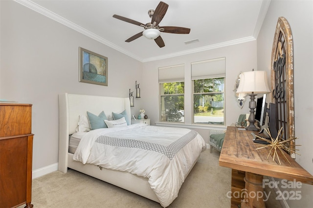 209 Helton Ln, Fort Mill, SC 29708 - bedroom featuring crown molding, visible vents, carpet flooring, and baseboards
