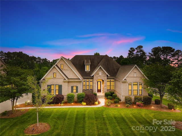 1128 Rosecliff Dr, Waxhaw, NC 28173 - view of front of house featuring a yard and brick siding