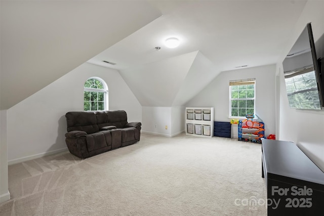 6723 Joliette Ln, Charlotte, NC 28277 - bonus room featuring plenty of natural light, carpet floors, baseboards, and lofted ceiling