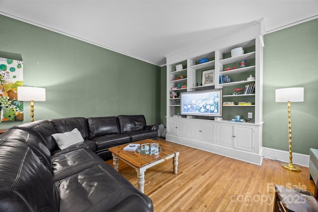 100 Poplar Spring Trl, Hendersonville, NC 28739 - living area featuring light wood finished floors and crown molding
