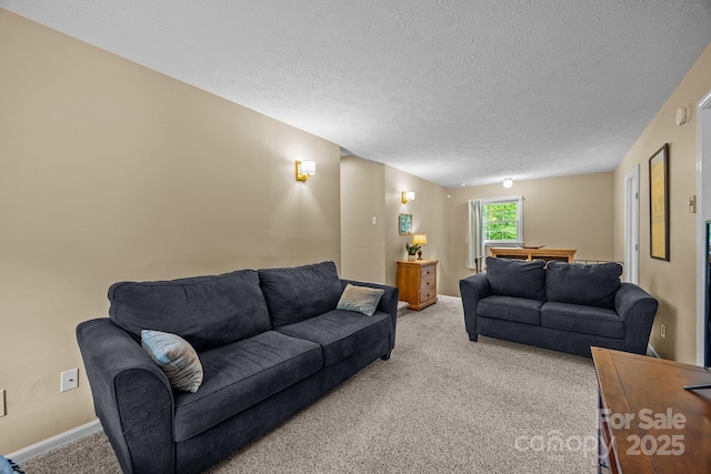 100 Poplar Spring Trl, Hendersonville, NC 28739 - living room featuring light carpet and a textured ceiling