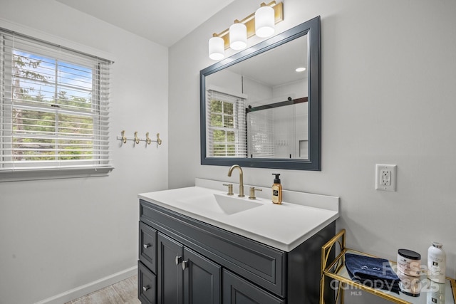 100 Poplar Spring Trl, Hendersonville, NC 28739 - bathroom with plenty of natural light, vanity, and tiled shower