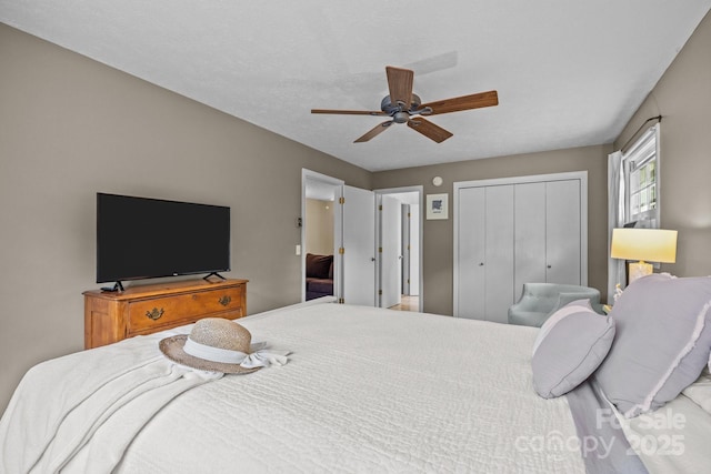 100 Poplar Spring Trl, Hendersonville, NC 28739 - bedroom featuring a closet and ceiling fan