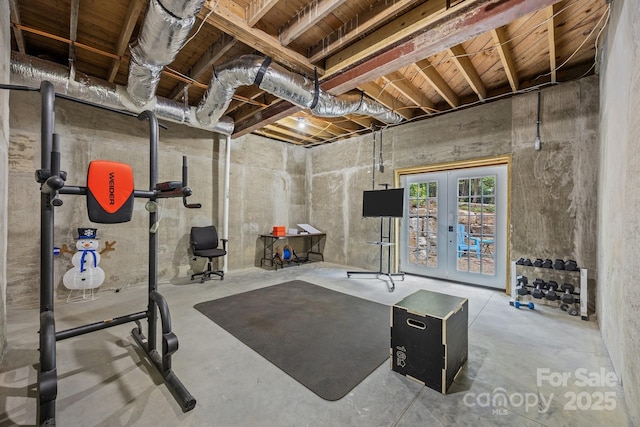 100 Poplar Spring Trl, Hendersonville, NC 28739 - workout room with french doors