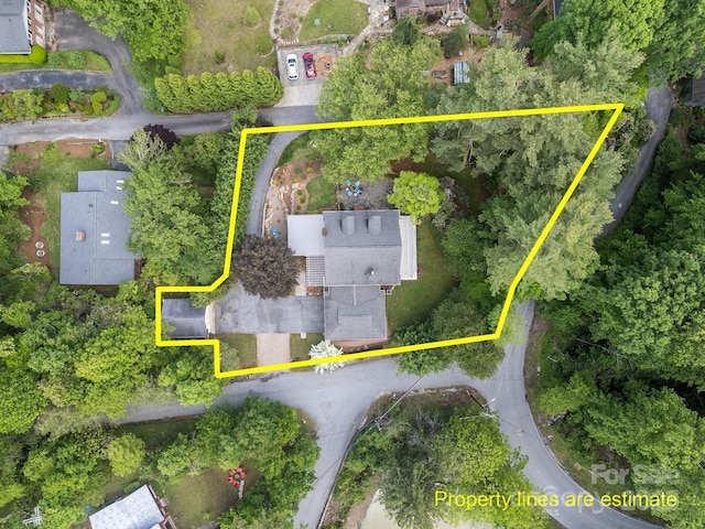 100 Poplar Spring Trl, Hendersonville, NC 28739 - aerial view of property and surrounding area featuring property parcel outlined