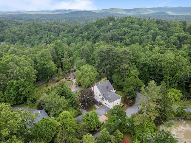 100 Poplar Spring Trl, Hendersonville, NC 28739 - bird's eye view of a heavily wooded area and a mountainous background