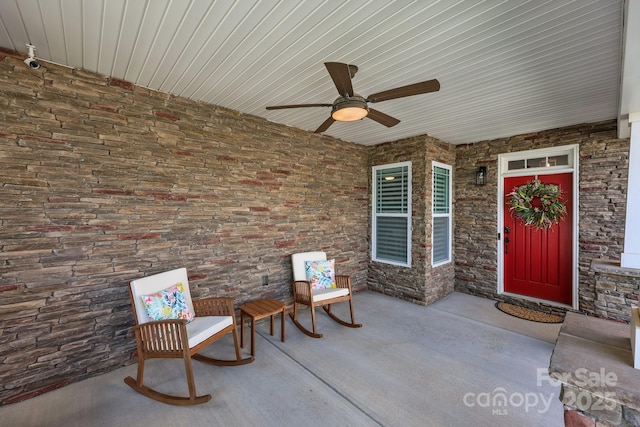11621 Mount Argus Dr, Cornelius, NC 28031 - view of patio with ceiling fan