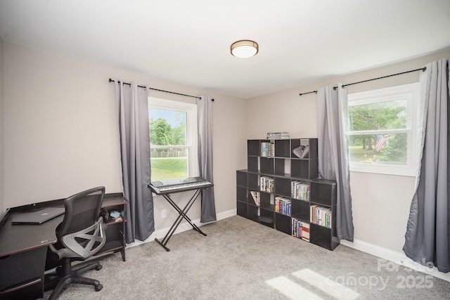 1211 Mirror Park Dr, Salisbury, NC 28146 - office area featuring baseboards and carpet