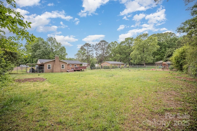1211 Mirror Park Dr, Salisbury, NC 28146 - view of yard with a deck and a fenced backyard