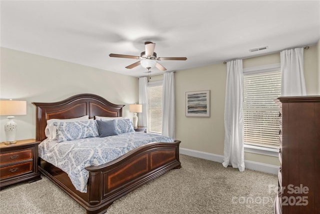 7923 Mountain Shore Dr, Sherrills Ford, NC 28673 - carpeted bedroom with baseboards and a ceiling fan