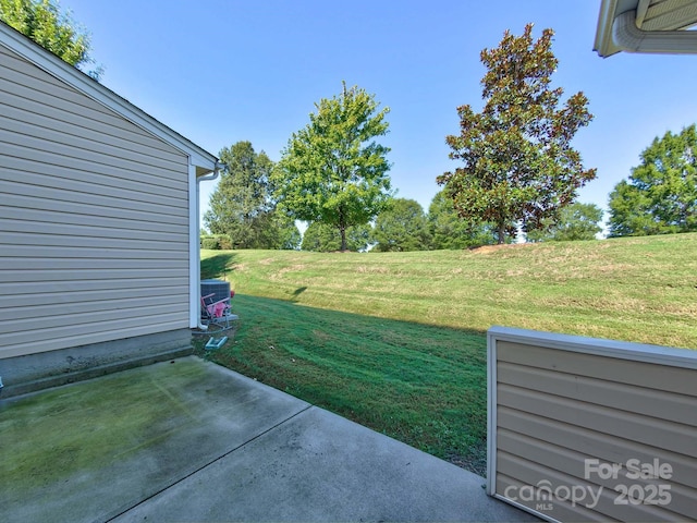view of yard with a patio area