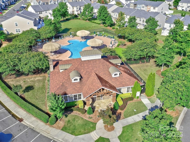 birds eye view of property featuring a residential view