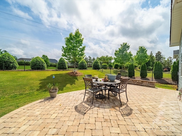 1149 Mayapple Way, Belmont, NC 28012 - view of patio / terrace with a fenced backyard and outdoor dining area