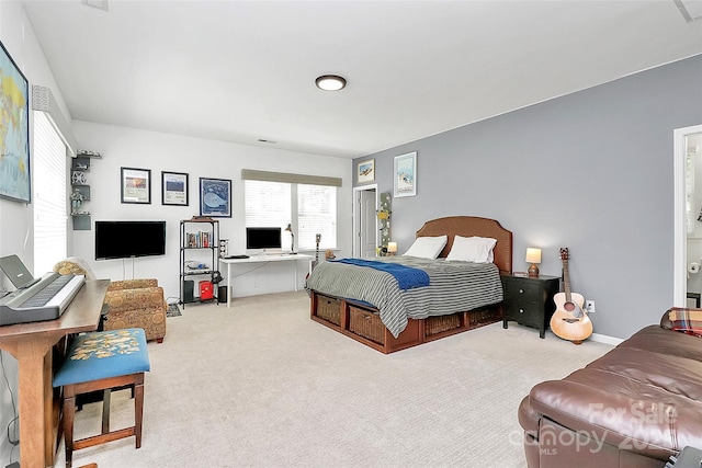 bedroom with carpet floors