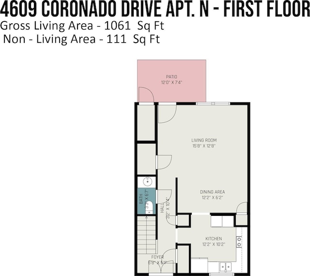 4609 Coronado Dr Unit N, Charlotte, NC 28212 - home floor plan