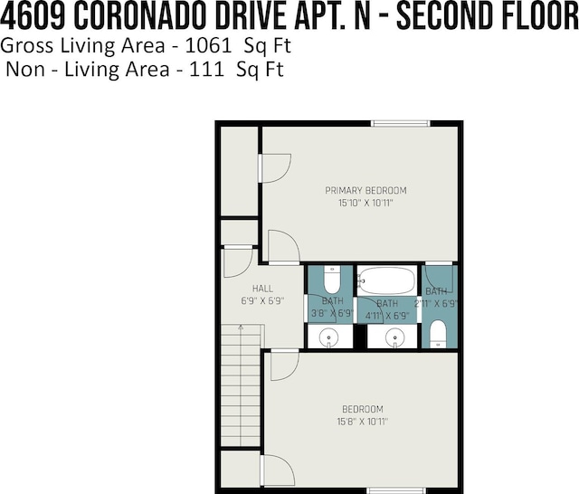 4609 Coronado Dr Unit N, Charlotte, NC 28212 - property floor plan