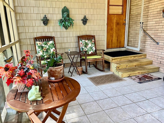 balcony with a patio