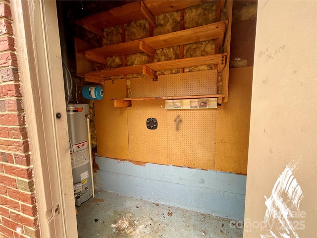 interior space featuring gas water heater