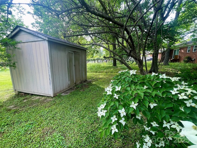 view of shed