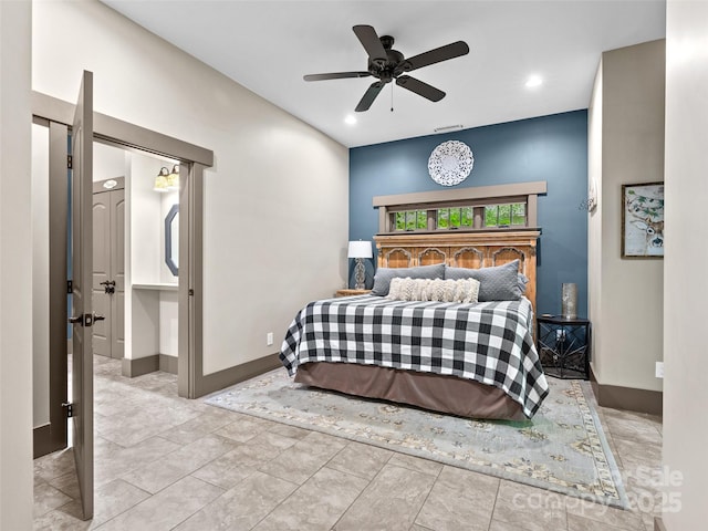 29 Ravenna St, Asheville, NC 28803 - bedroom with recessed lighting and ceiling fan