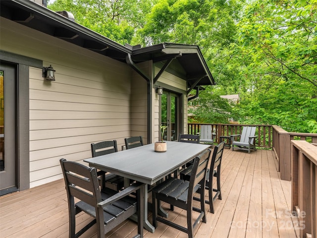 29 Ravenna St, Asheville, NC 28803 - wooden deck with outdoor dining area