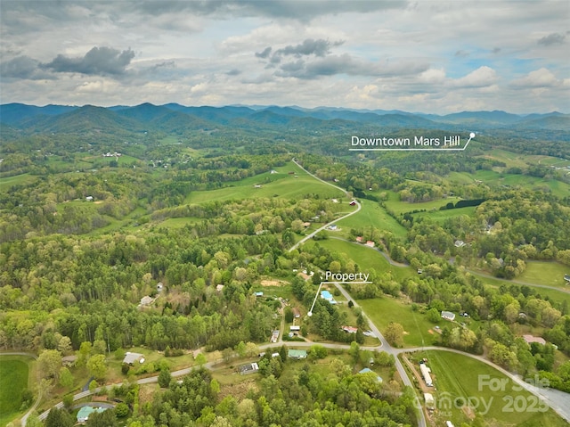 68 Upper White Oak Rd, Mars Hill, NC 28754 - aerial view of a mountain backdrop and a forest