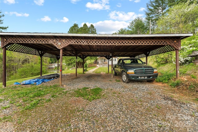 68 Upper White Oak Rd, Mars Hill, NC 28754 - view of car parking with a carport and driveway