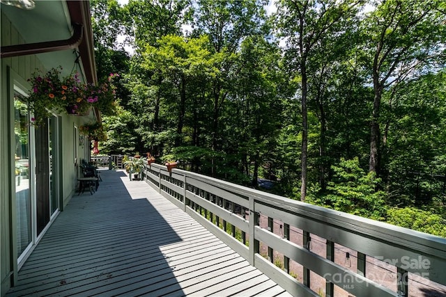 597 Sweetwater Rdg, Burnsville, NC 28714 - view of wooden terrace
