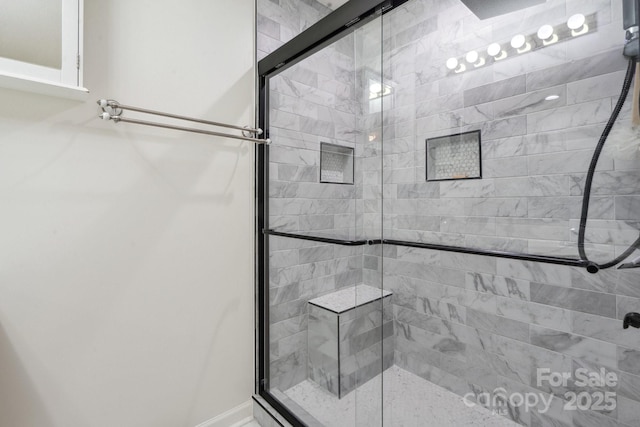260 Treebark Rd, Statesville, NC 28625 - full bathroom with a shower stall and baseboards