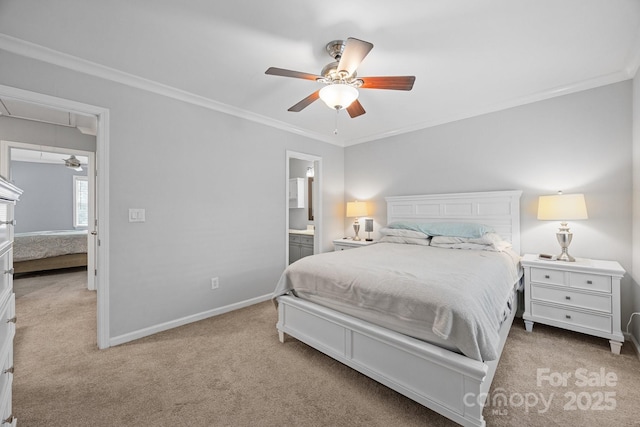 3736 Melrose Cottage Dr, Matthews, NC 28105 - bedroom featuring baseboards, carpet flooring, attic access, and ornamental molding