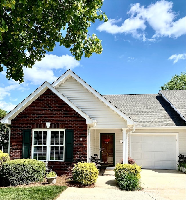 101 Keswick Ln, Mooresville, NC 28117 - single story home featuring brick siding, driveway, a shingled roof, and a garage