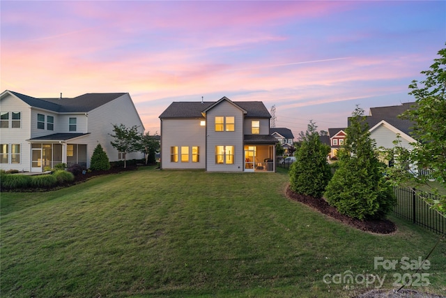 1287 Fishing Creek Rd, Lake Wylie, SC 29710 - view of back of house at dusk