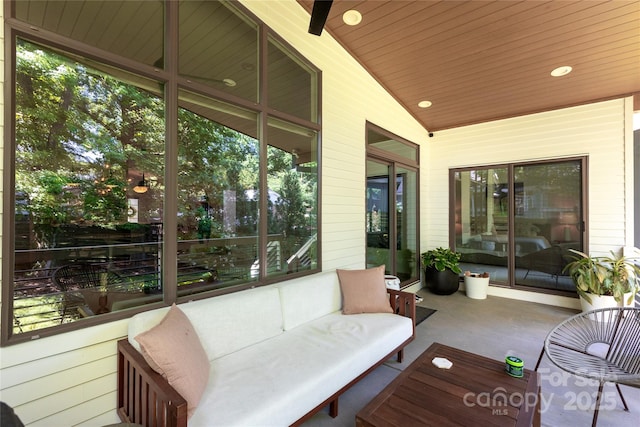 view of sunroom