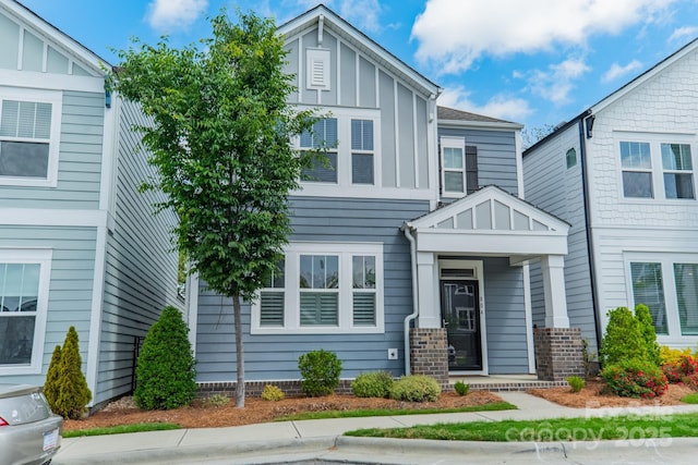 804 Lyndon Station Dr, Pineville, NC 28134 - view of front of house with board and batten siding
