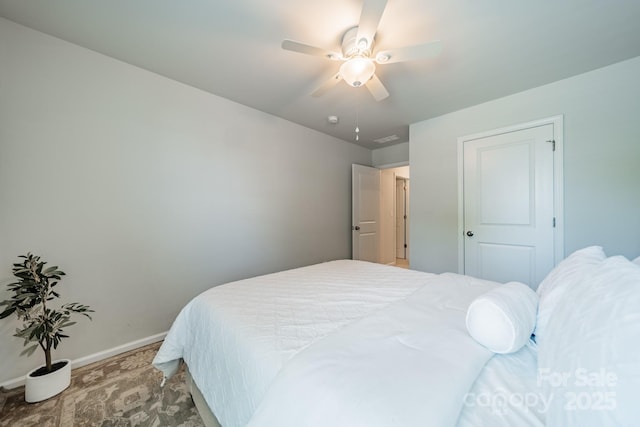 804 Lyndon Station Dr, Pineville, NC 28134 - bedroom with a ceiling fan and baseboards