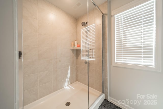 804 Lyndon Station Dr, Pineville, NC 28134 - full bath featuring baseboards and a shower stall