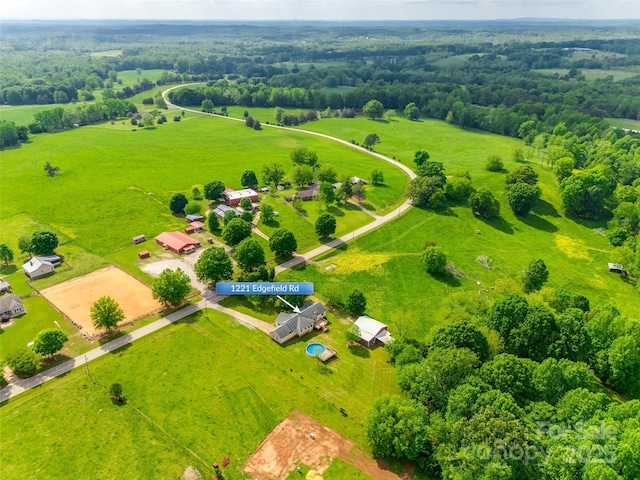 bird's eye view featuring a rural view