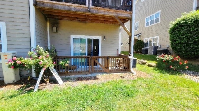 93 Foxden Dr Unit 101, Fletcher, NC 28732 - wooden deck with a yard and central AC