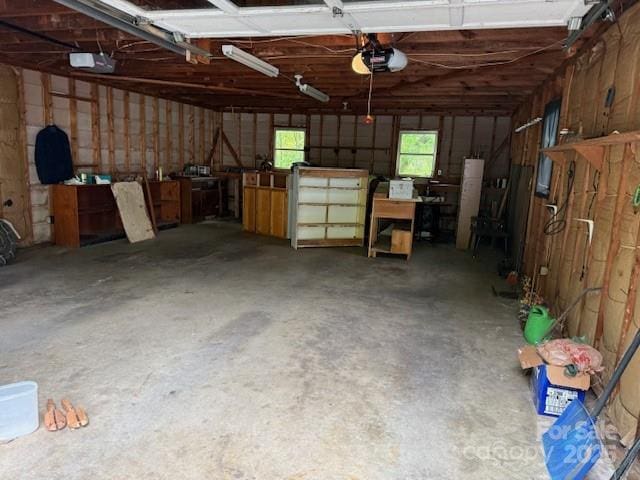 garage featuring a garage door opener