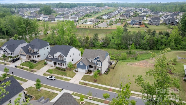drone / aerial view with a residential view